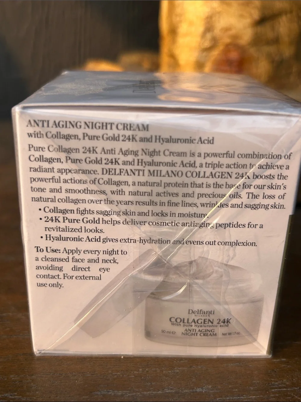 Delfanti Milano Collagen 24K Pure Hyaluronic Acid Anti Aging Night Cream